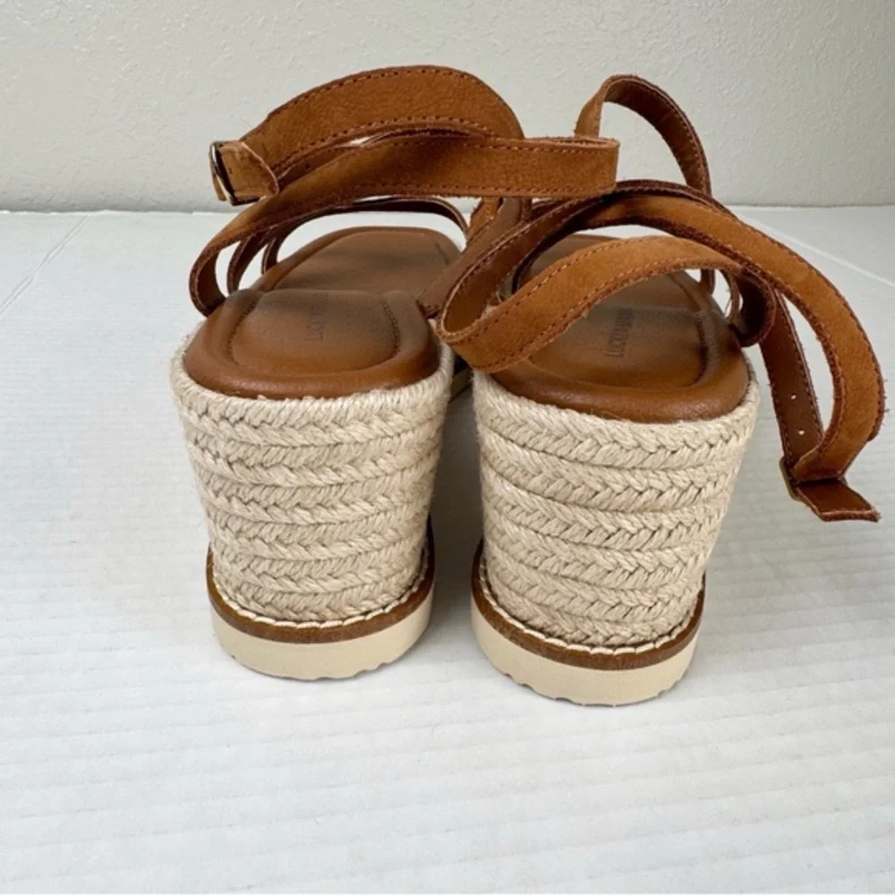 NEW Lucky‎ Brand Carolie espadrille wedge sandal heel brown 10